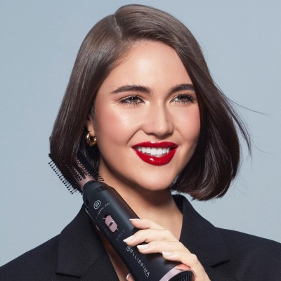 Bellissima 11886 Utensilio de peinado Cepillo de aire caliente Caliente Negro, Rosa 800 W 1,8 m