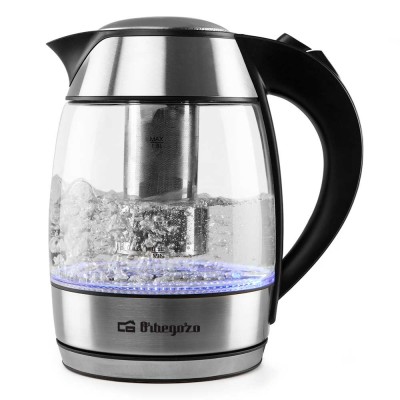 Orbegozo KT 6040 tetera eléctrica 1,8 L 2200 W Negro, Acero inoxidable