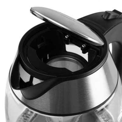 Orbegozo KT 6040 tetera eléctrica 1,8 L 2200 W Negro, Acero inoxidable