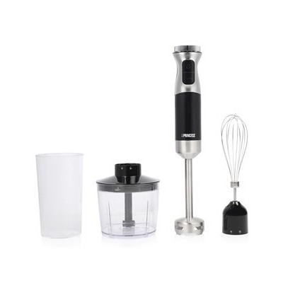 Princess 221222 0,7 L Batidora de inmersión 1000 W Negro, Acero inoxidable, Transparente