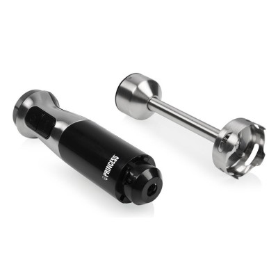 Princess 221222 0,7 L Batidora de inmersión 1000 W Negro, Acero inoxidable, Transparente