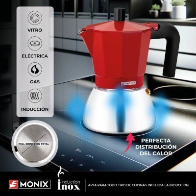 Monix M863109 cafetera manual Cafetera italiana 0,47 L Rojo