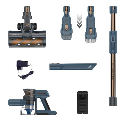 Taurus Homeland Digital Flex Aspiradora escoba 2 en 1 Batería Secar Ciclónico, HEPA Sin bolsa 0,5 L Negro, Azul, Oro 2200 Ah