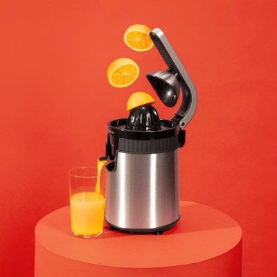 Cecotec Xqueeze RetroJuice 600 Steel Licuadora centrífuga 600 W Negro, Metálico