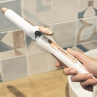 Cecotec Bamba SurfCare Curly Rizador de pelo Caliente Plata, Blanco