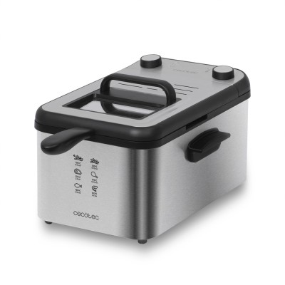 Cecotec CleanFry Infinity 3000 Sencillo 5,6 L Independiente 2400 W Freidora Negro, Acero inoxidable