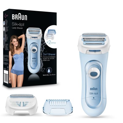 Braun Silk-épil 81653271 maquinilla de afeitar para mujer 3 cabezal(es) Recortadora Azul