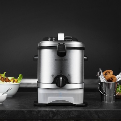 Cecotec CleanFry Infinity 3000 ProFilter Sencillo 2400 W Freidora Negro, Acero inoxidable