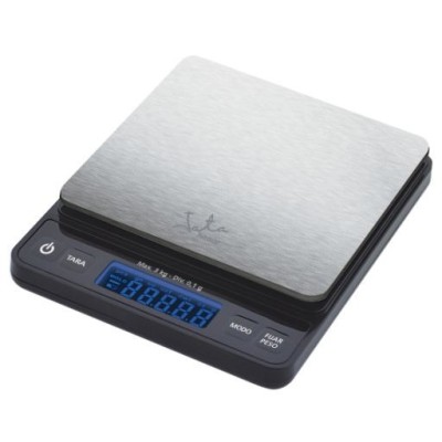 JATA Mod. 773 Negro, Plata Encimera Rectángulo Báscula electrónica de cocina