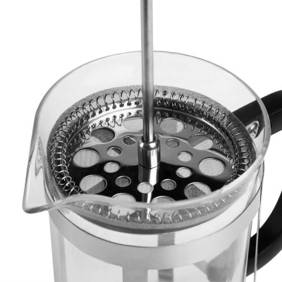 Orbegozo KFP800 Francés de Prensa 0,8 L Negro, Acero inoxidable, Transparente