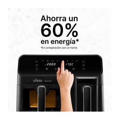 Ufesa Storm Doble 9 L 1700 W Freidora de aire caliente Negro
