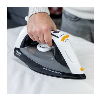 Ufesa PV3650 Mérida Plancha vapor-seco Suela de cerámica 3000 W Negro, Blanco