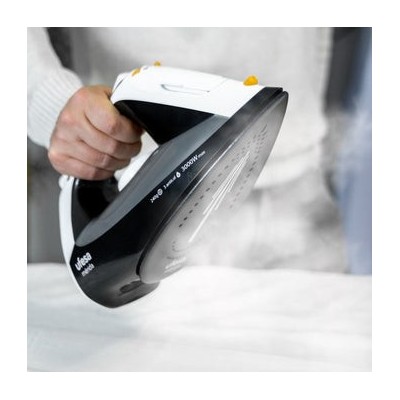 Ufesa PV3650 Mérida Plancha vapor-seco Suela de cerámica 3000 W Negro, Blanco