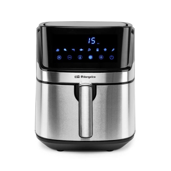 Orbegozo FDR 67 freidora Sencillo 5,5 L Independiente 1700 W Freidora de aire caliente Negro, Acero inoxidable