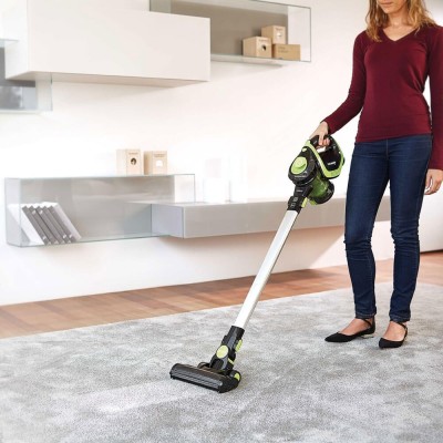 Polti Forzaspira Slim SR110 Aspiradora escoba 2 en 1 Batería Secar HEPA Sin bolsa Negro, Cal, Metálico