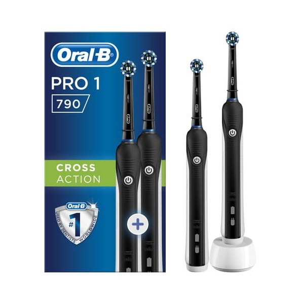 Oral-B PRO 790 CrossAction Adulto Cepillo dental oscilante Negro, Blanco
