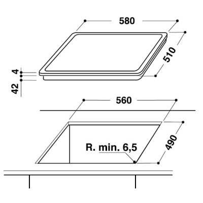 Whirlpool AKT 807 BF hobs Negro Integrado Cerámico 3 zona(s)