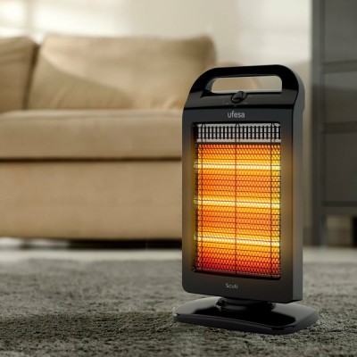 Ufesa Scuti Interior Negro 1200 W Calefactor eléctrico halógeno