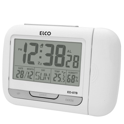 Elco ED-87B despertador Reloj despertador digital Blanco