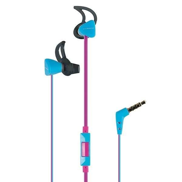 Vivanco SPX 60 P Auriculares Alámbrico gancho de oreja, Dentro de oído Deportes Negro, Azul, Rosa