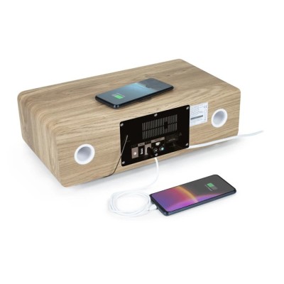 Thomson MIC301IBT sistema de audio para el hogar Microcadena de música para uso doméstico 10 W Blanco, Madera