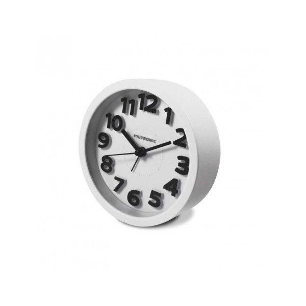 Metronic 477307 despertador Reloj despertador analógico Blanco