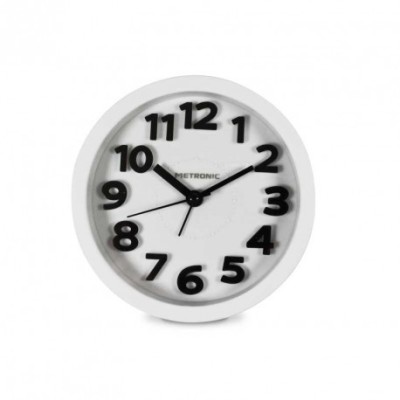 Metronic 477307 despertador Reloj despertador analógico Blanco
