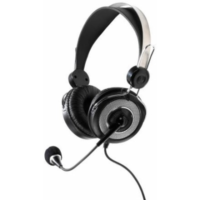 Vivanco 36652 auricular y casco Auriculares Alámbrico Diadema Música uso diario Negro, Plata