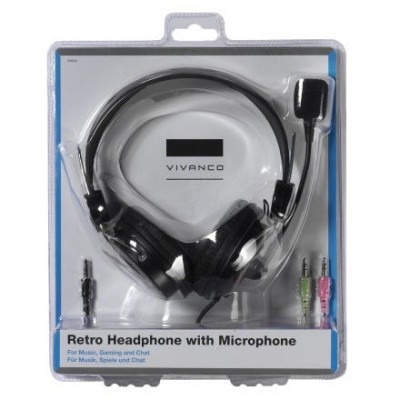 Vivanco 36652 auricular y casco Auriculares Alámbrico Diadema Música uso diario Negro, Plata