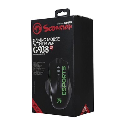 Scorpion MA-G938 GN ratón Juego mano derecha USB tipo A 4000 DPI