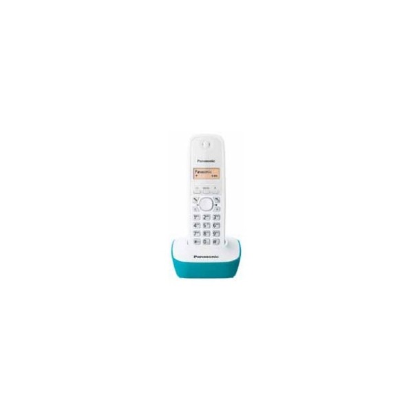 Panasonic KX-TG1611 Teléfono DECT Identificador de llamadas Turquesa, Blanco