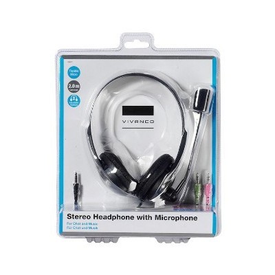 Vivanco 36671 auricular y casco Auriculares Alámbrico Diadema Oficina Centro de llamadas Negro