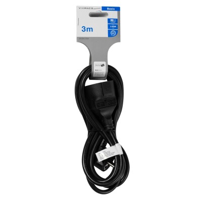 Vivanco SKV 3B-N base múltiple 3 m 1 salidas AC Interior Negro