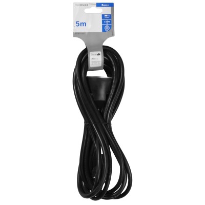 Vivanco SKV 5B-N base múltiple 5 m 1 salidas AC Interior Negro