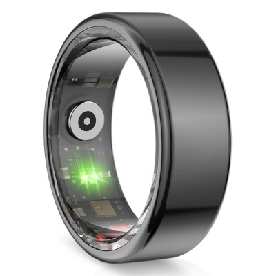 Ksix Anillo inteligente Saturn, Talla S, Aut. 3 días, Actividad y Salud, Monitor Sueño, 5ATM, Negro