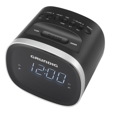 Grundig SCC240 radio Reloj Digital Negro