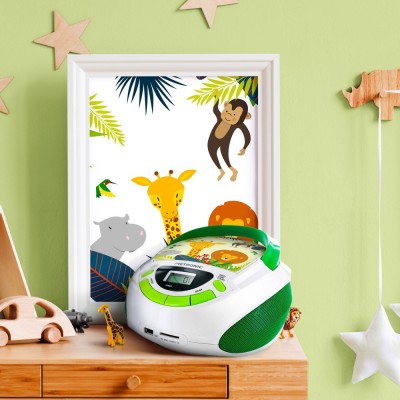 Metronic 477144 reproductor de CD Reproductor de CD portátil Verde, Blanco