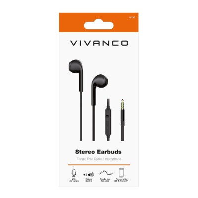 Vivanco WEVVSS10_BK Auriculares Alámbrico Dentro de oído Llamadas Música Negro