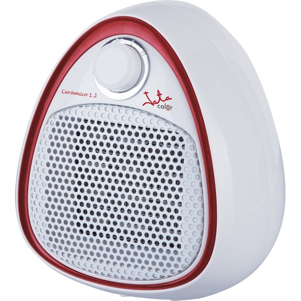 JATA TC73 calefactor eléctrico Interior Rojo, Blanco 1200 W Ventilador eléctrico