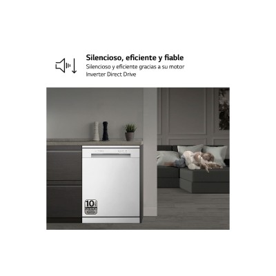 LG DF142FW lavavajillas Independiente 14 cubiertos D