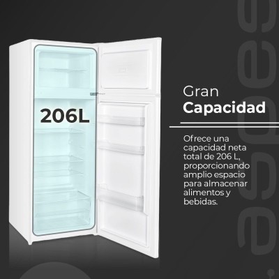 Aspes AF145503E nevera y congelador Independiente 206 L E Blanco