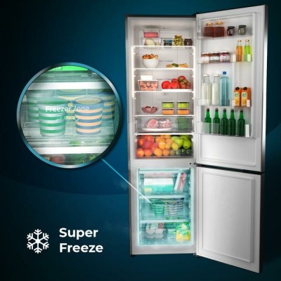 Cecotec 02423 nevera y congelador Independiente 322 L D Acero inoxidable