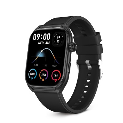 Ksix Smartwatch Urban Move, Pantalla AMOLED 2.06", Autonomía 5 días, Modo deporte y salud, Manos libres, IP67, Negro
