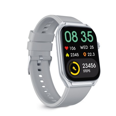 Ksix Smartwatch Urban Move, Pantalla AMOLED 2.06", Autonomía 5 días, Modo deporte y salud, Manos libres, IP67, Gris